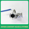 Sanitary Three Way Clamped Ball Valve 3A